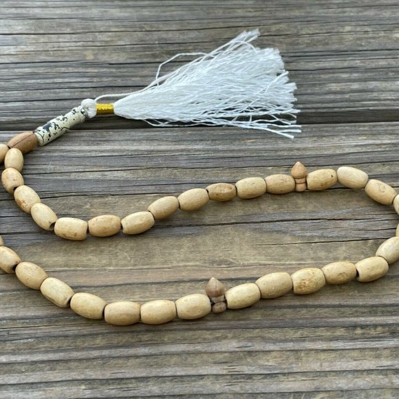 Handmade Tasbeeh Genuine Wood Beads Tan Prayer Beads Religious Islamic Beads New - Picture 7 of 7